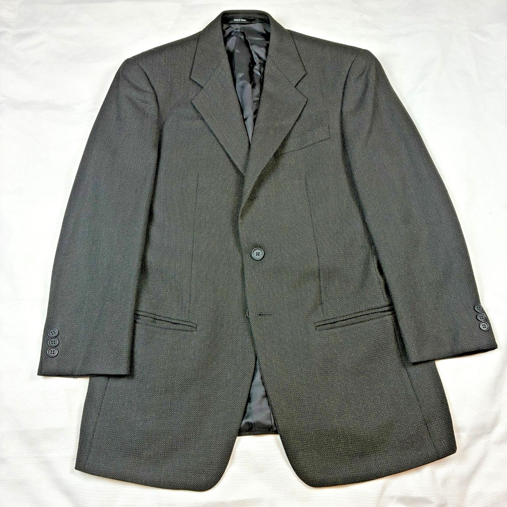 Mani Giorgio Armani Charcoal Gray Sport Coat 38S Mexico Soft Textured 100% Wool